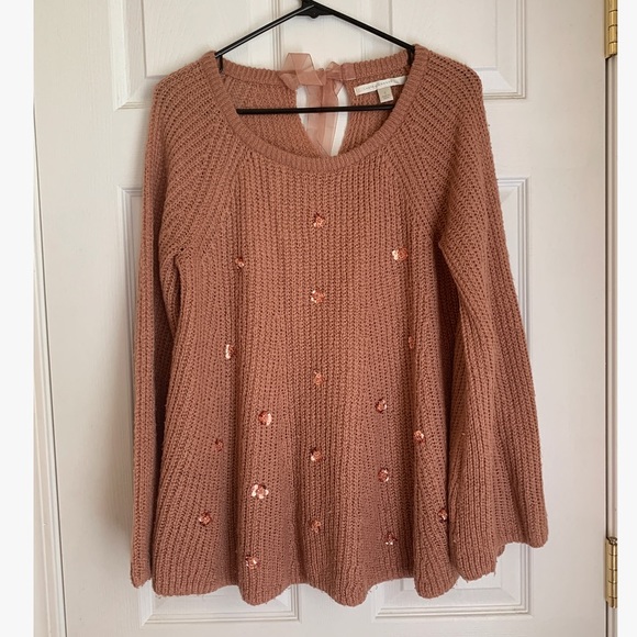 LC Lauren Conrad Sweaters - LC blush babydoll sweater